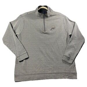 VESI Sportswear  Mens 1/4 Zip Cotton Polo Golf Shirt XL Embroidered Logo